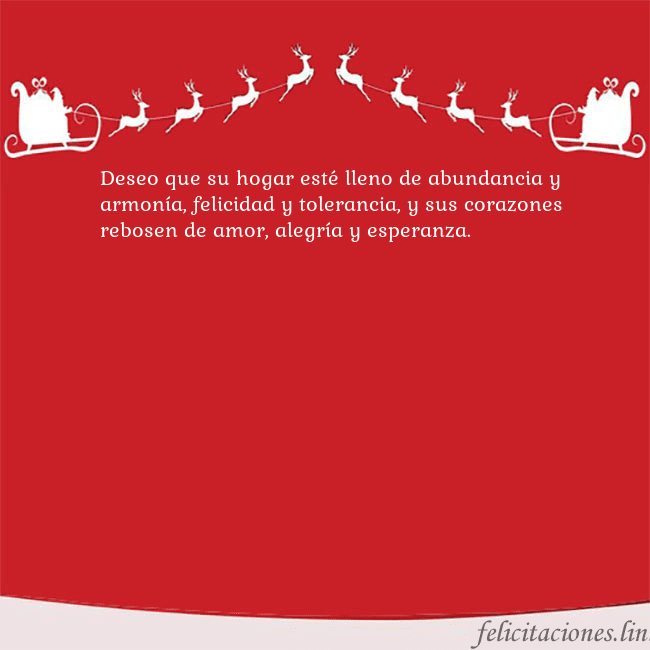 Postal roja con ciervos