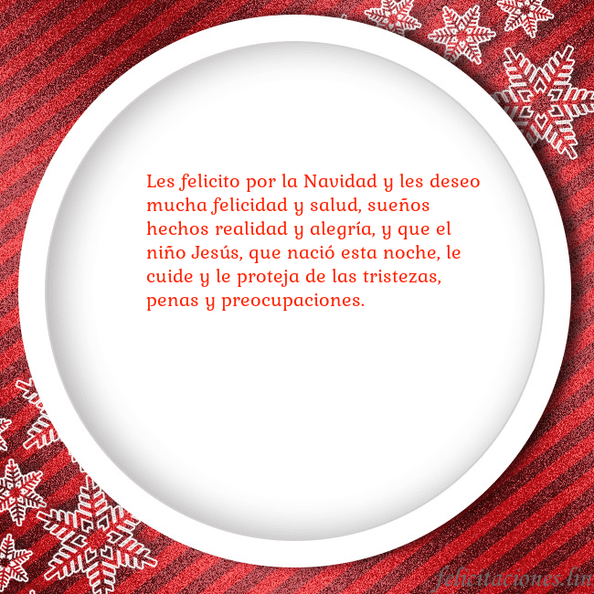 Tarjeta con marco rojo Les felicito por la Navidad y les deseo mucha feli Tarjeta con marco rojo