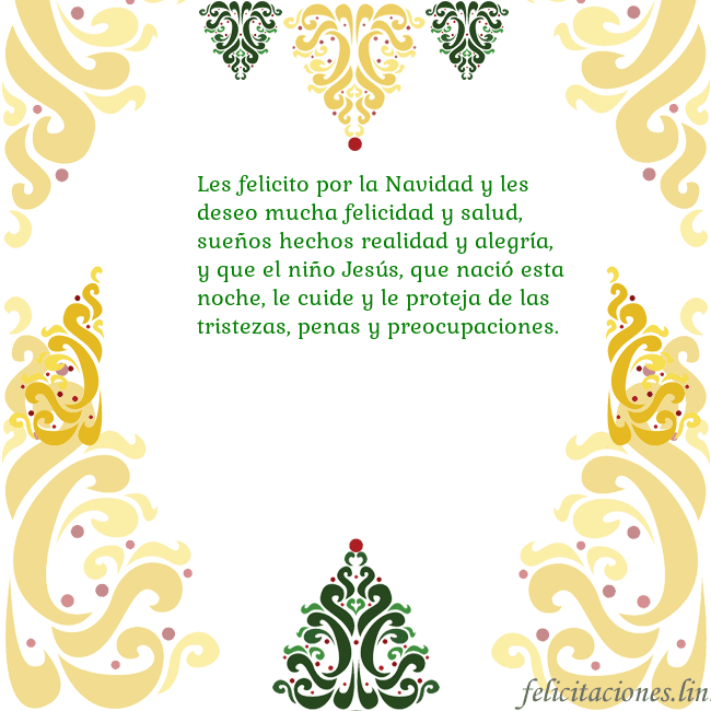 Tarjeta con adornos navideños