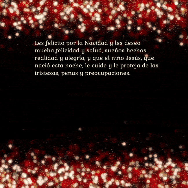 Postal animada intermitente negro-rojo Les felicito por la Navidad y les deseo mucha feli Postal animada intermitente negro-rojo