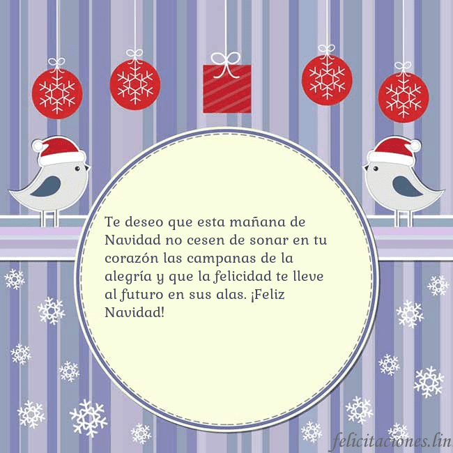 Tarjeta con pájaros navideños
