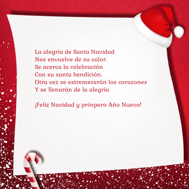 Tarjeta con dulces y un sombrero enano