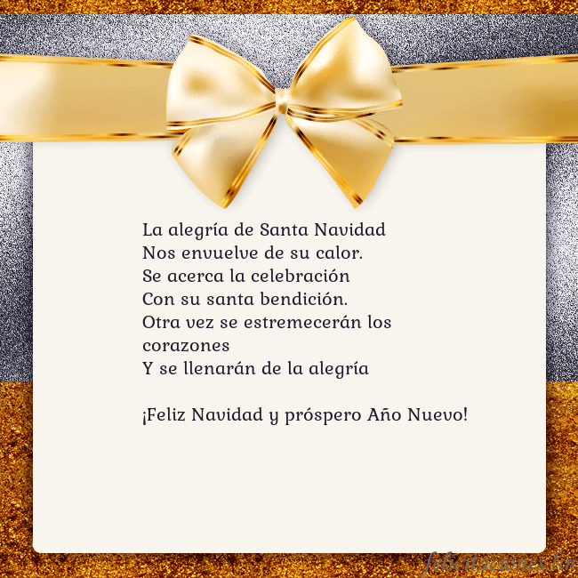 Tarjeta con una gran cinta dorada