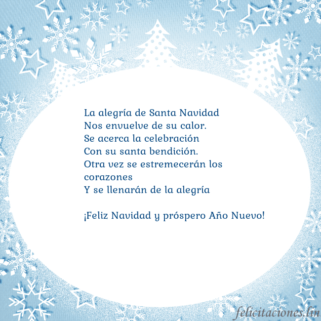 Tarjeta con abetos y copos de nieve