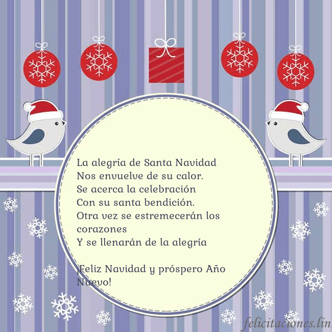 Tarjeta con pájaros navideños La alegría de Santa Navidad
Nos envuelve de su ca Tarjeta con pájaros navideños
