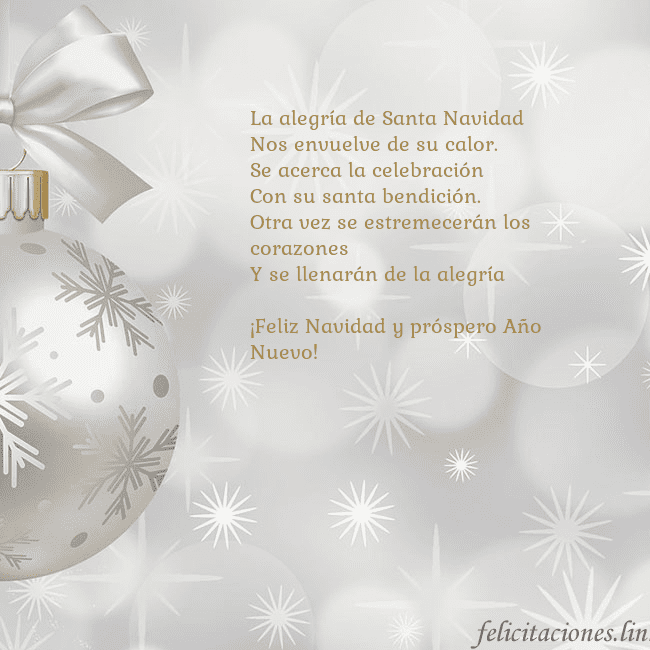 Tarjeta de felicitación con un árbol de Navidad plateado La alegría de Santa Navidad
Nos envuelve de su ca Tarjeta de felicitación con un árbol de Navidad plateado