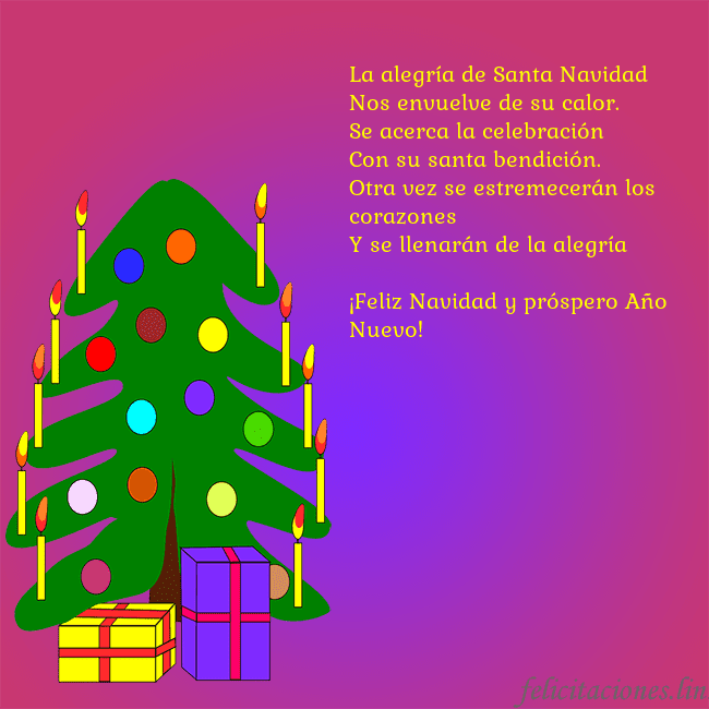 Tarjeta de felicitación brillante con un árbol de Navidad pintado La alegría de Santa Navidad
Nos envuelve de su ca Tarjeta de felicitación brillante con un árbol de Navidad pintado