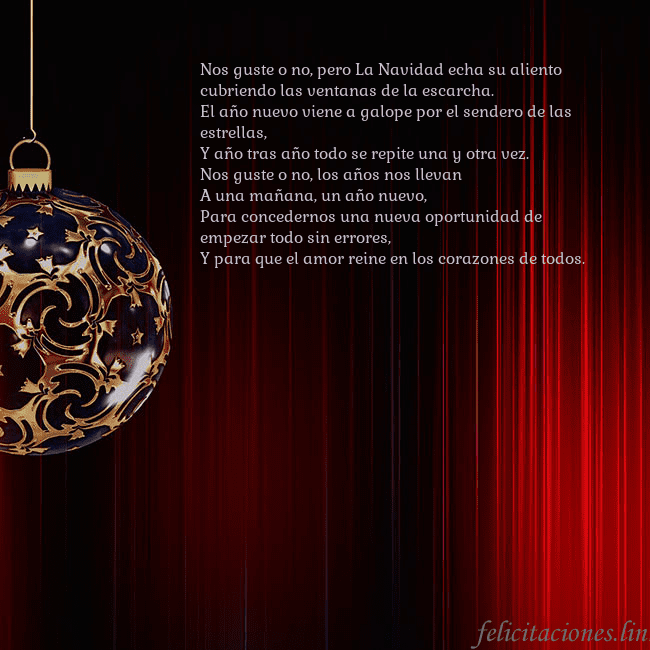 Tarjeta roja con un lujoso juguete de árbol de Navidad Nos guste o no, pero La Navidad echa su aliento
cu Tarjeta roja con un lujoso juguete de árbol de Navidad