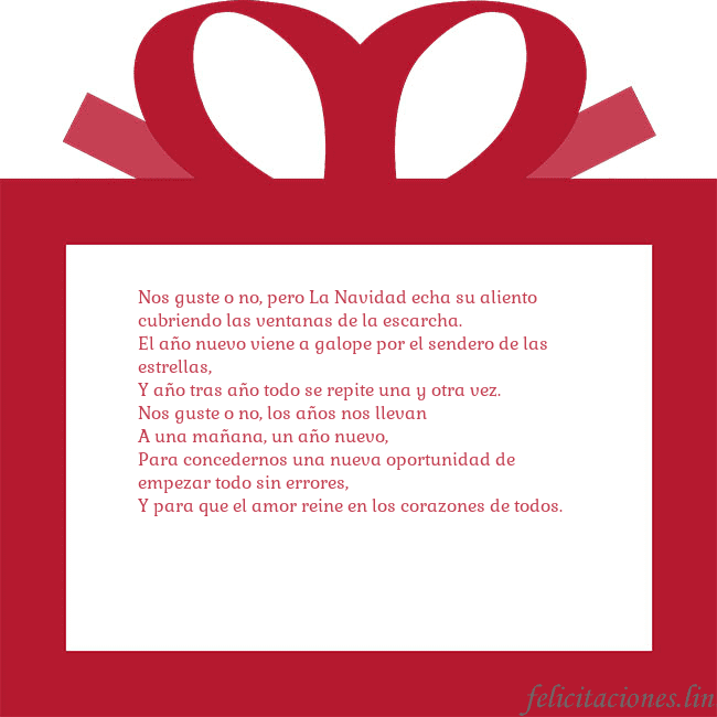 Tarjeta de felicitación - un regalo rojo Nos guste o no, pero La Navidad echa su aliento
cu Tarjeta de felicitación - un regalo rojo