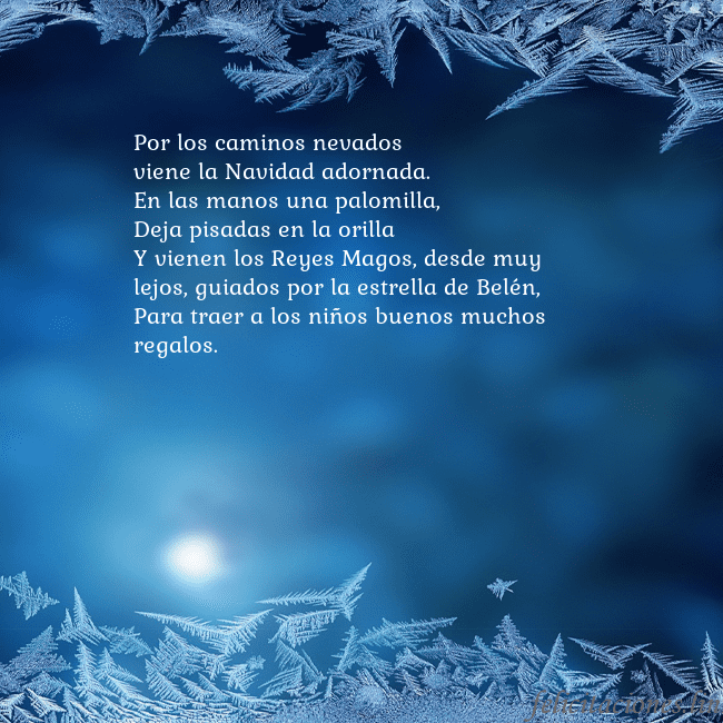 Tarjeta azul con escarcha