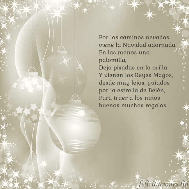 Tarjeta con juguetes de árbol de Navidad Por los caminos nevados
viene la Navidad adornada. Tarjeta con juguetes de árbol de Navidad