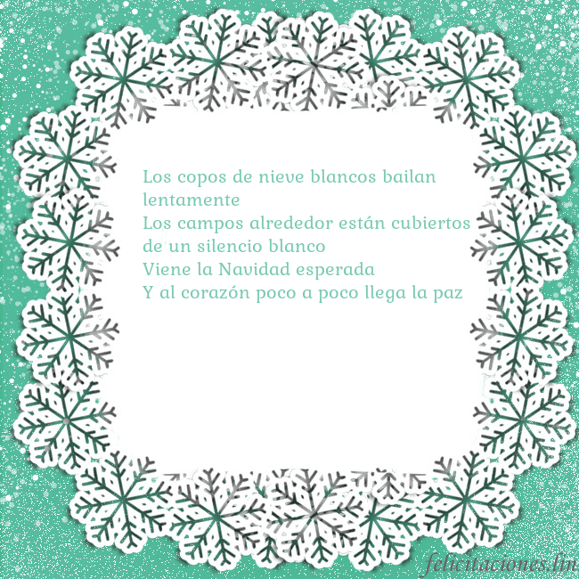 Tarjeta con copos de nieve