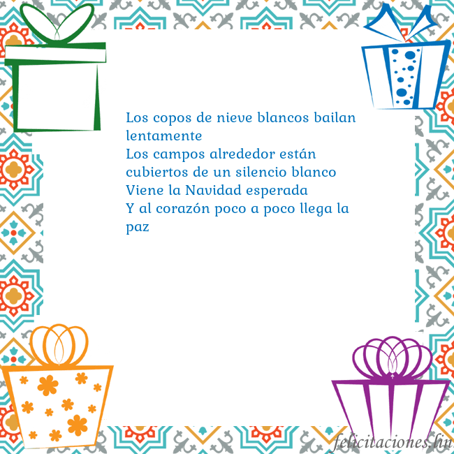 Tarjeta con regalos Los copos de nieve blancos bailan lentamente
Los Tarjeta con regalos