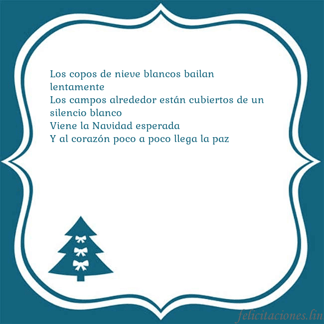 Tarjeta con un árbol de Navidad azul Los copos de nieve blancos bailan lentamente
Los Tarjeta con un árbol de Navidad azul