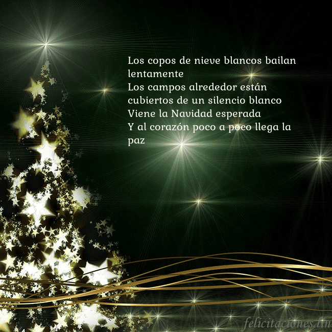 Tarjeta de Navidad verde con árbol dorado brillante Los copos de nieve blancos bailan lentamente
Los Tarjeta de Navidad verde con árbol dorado brillante