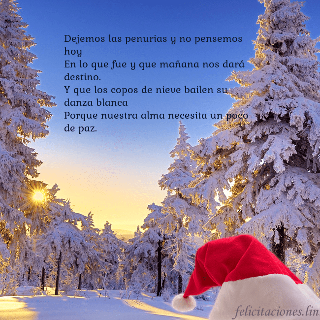 Tarjetas electrónicas de Navidad con bosque nevado Dejemos las penurias y no pensemos hoy
En lo que f Tarjetas electrónicas de Navidad con bosque nevado
