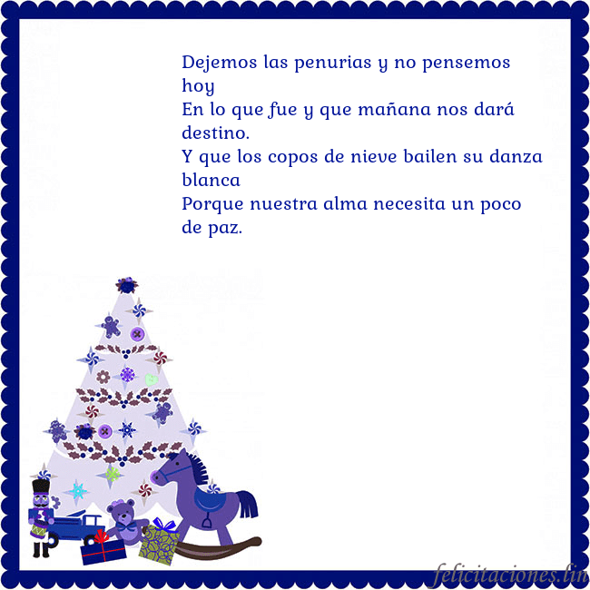 Tarjeta de felicitación con un árbol de Navidad y El Cascanueces Dejemos las penurias y no pensemos hoy
En lo que f Tarjeta de felicitación con un árbol de Navidad y El Cascanueces