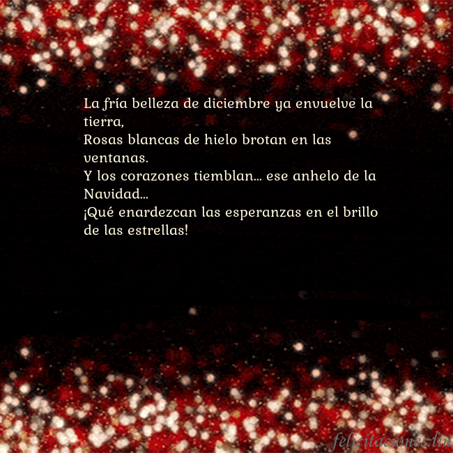 Postal animada intermitente negro-rojo La fría belleza de diciembre ya envuelve la tierra Postal animada intermitente negro-rojo