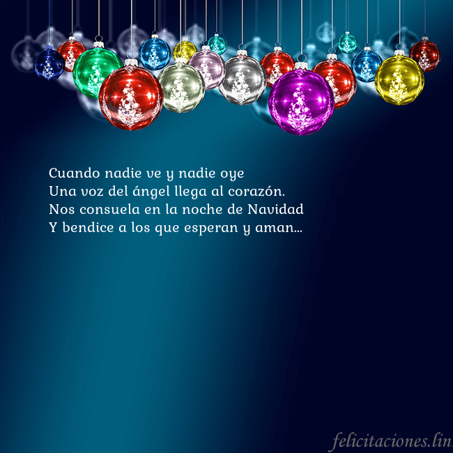 Tarjeta de felicitación azul con juguetes de árbol de Navidad Cuando nadie ve y nadie oye
Una voz del ángel lleg Tarjeta de felicitación azul con juguetes de árbol de Navidad
