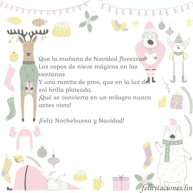 Tarjeta con un ciervo gracioso
Que la mañana de Navidad florezcan
Los copos de n Tarjeta con un ciervo gracioso
