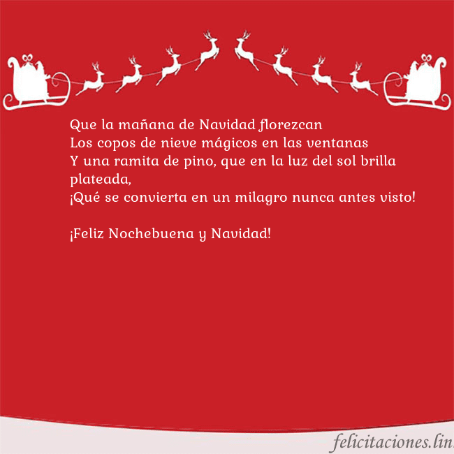 Postal roja con ciervos
Que la mañana de Navidad florezcan
Los copos de n Postal roja con ciervos