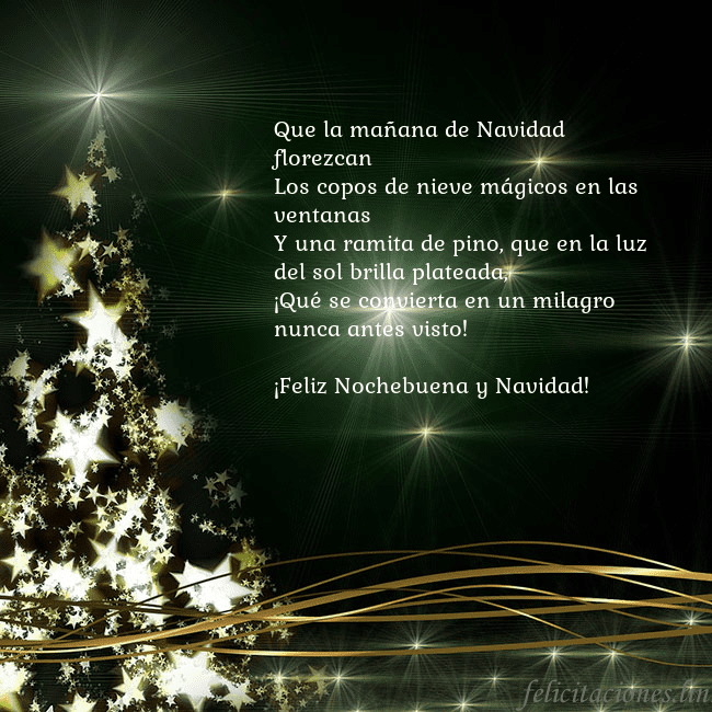 Tarjeta de Navidad verde con árbol dorado brillante
Que la mañana de Navidad florezcan
Los copos de n Tarjeta de Navidad verde con árbol dorado brillante