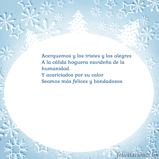 Tarjeta con abetos y copos de nieve