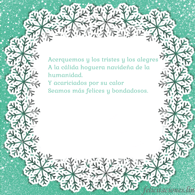 Tarjeta con copos de nieve