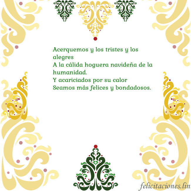 Tarjeta con adornos navideños Acerquemos y los tristes y los alegres
A la cálida Tarjeta con adornos navideños