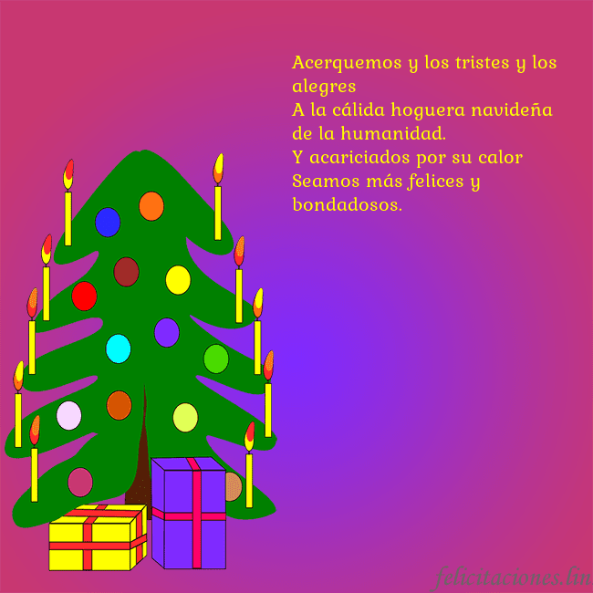 Tarjeta de felicitación brillante con un árbol de Navidad pintado Acerquemos y los tristes y los alegres
A la cálida Tarjeta de felicitación brillante con un árbol de Navidad pintado
