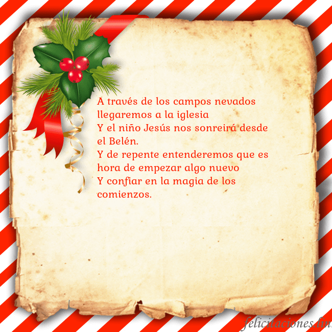 Tarjetas de Año Nuevo y Navidad A través de los campos nevados llegaremos a la igl Tarjetas de Año Nuevo y Navidad