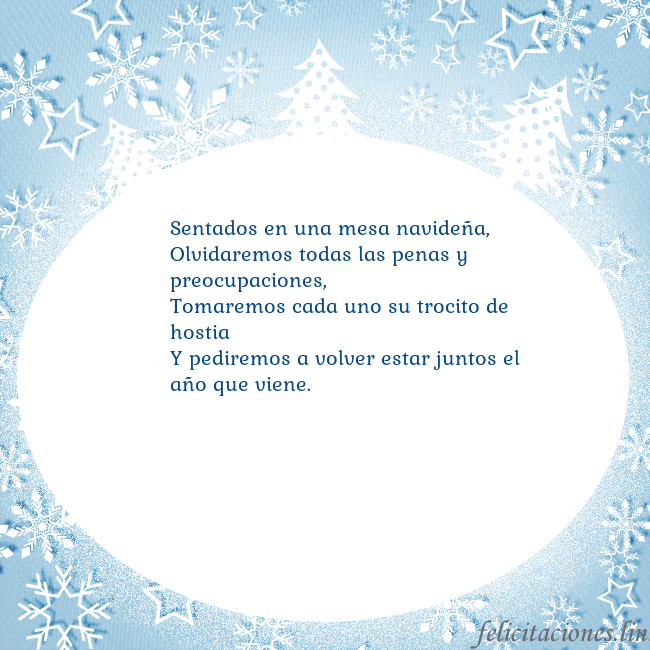 Tarjeta con abetos y copos de nieve