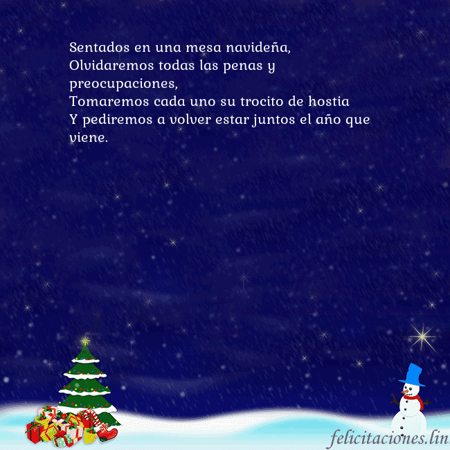 Tarjeta de felicitación con un muñeco de nieve, un árbol de Navidad y regalos Sentados en una mesa navideña,
Olvidaremos todas l Tarjeta de felicitación con un muñeco de nieve, un árbol de Navidad y regalos