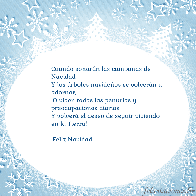 Tarjeta con abetos y copos de nieve