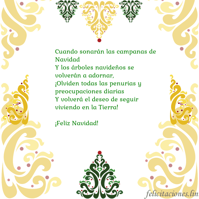 Tarjeta con adornos navideños