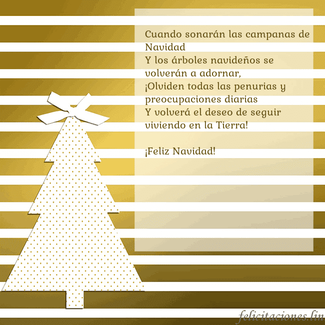 Tarjeta de felicitación de árbol de Navidad dorado brillante Cuando sonarán las campanas de Navidad
Y los árbol Tarjeta de felicitación de árbol de Navidad dorado brillante