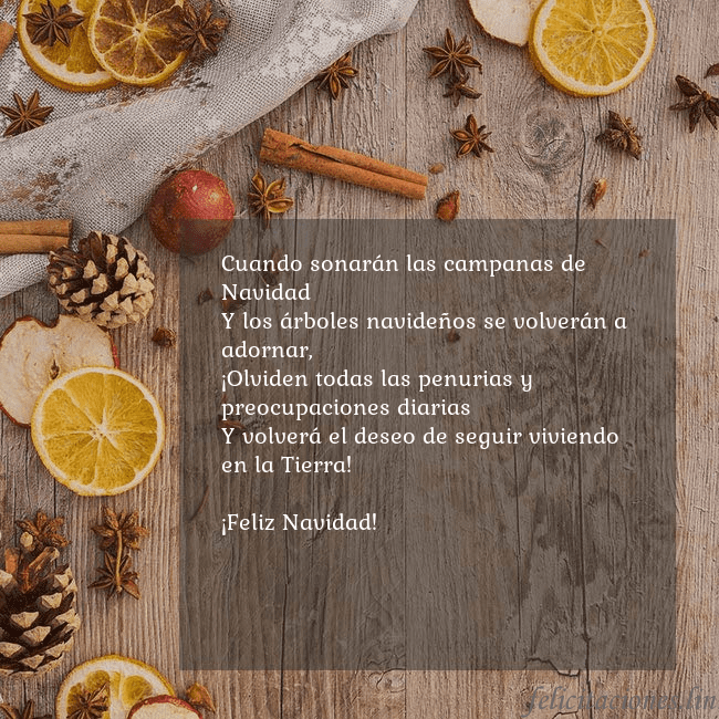 Tarjeta de felicitación con aroma navideño Cuando sonarán las campanas de Navidad
Y los árbol Tarjeta de felicitación con aroma navideño