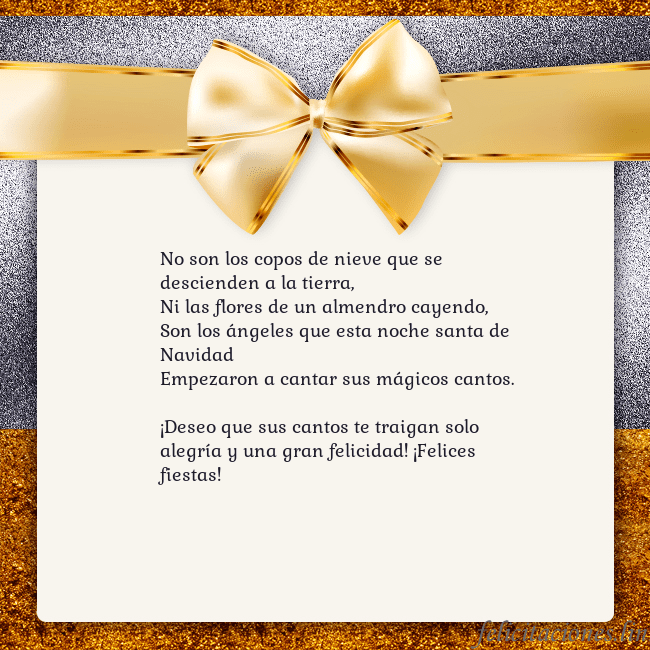 Tarjeta con una gran cinta dorada