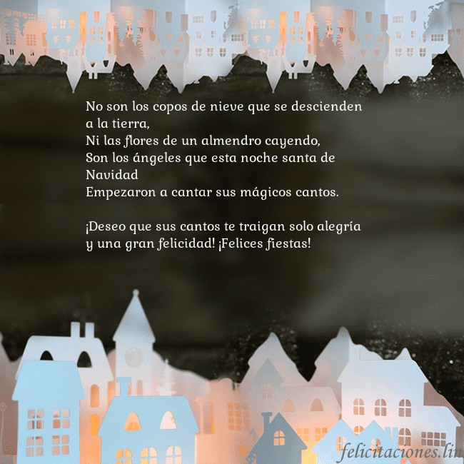 Tarjeta con una ciudad resplandeciente No son los copos de nieve que se descienden a la t Tarjeta con una ciudad resplandeciente