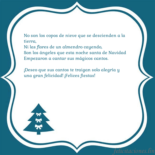 Tarjeta con un árbol de Navidad azul No son los copos de nieve que se descienden a la t Tarjeta con un árbol de Navidad azul