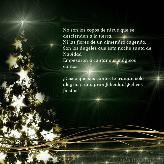 Tarjeta de Navidad verde con árbol dorado brillante No son los copos de nieve que se descienden a la t Tarjeta de Navidad verde con árbol dorado brillante