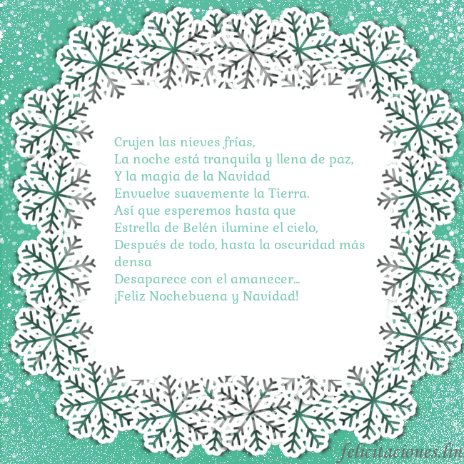 Tarjeta con copos de nieve