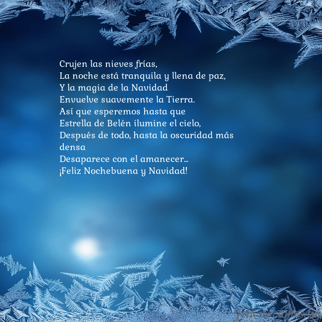 Tarjeta azul con escarcha