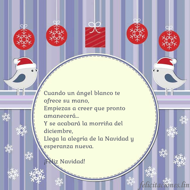 Tarjeta con pájaros navideños Cuando un ángel blanco te ofrece su mano,
Empiezas Tarjeta con pájaros navideños