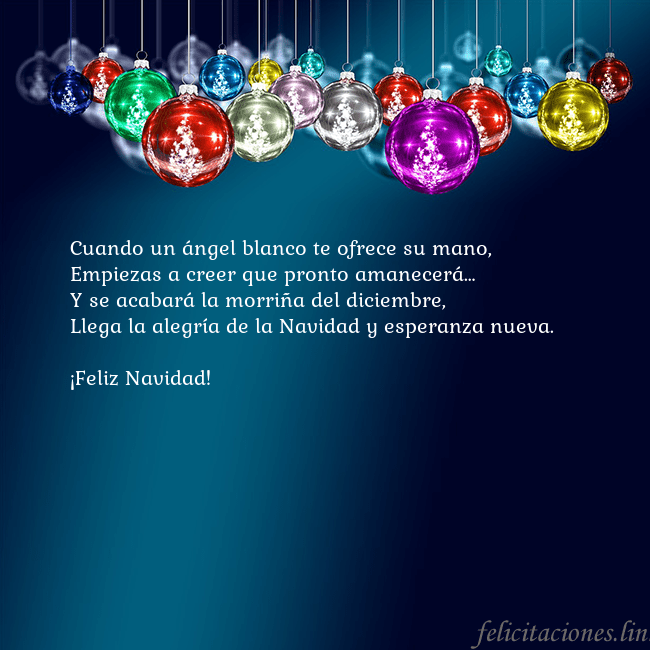 Tarjeta de felicitación azul con juguetes de árbol de Navidad Cuando un ángel blanco te ofrece su mano,
Empiezas Tarjeta de felicitación azul con juguetes de árbol de Navidad