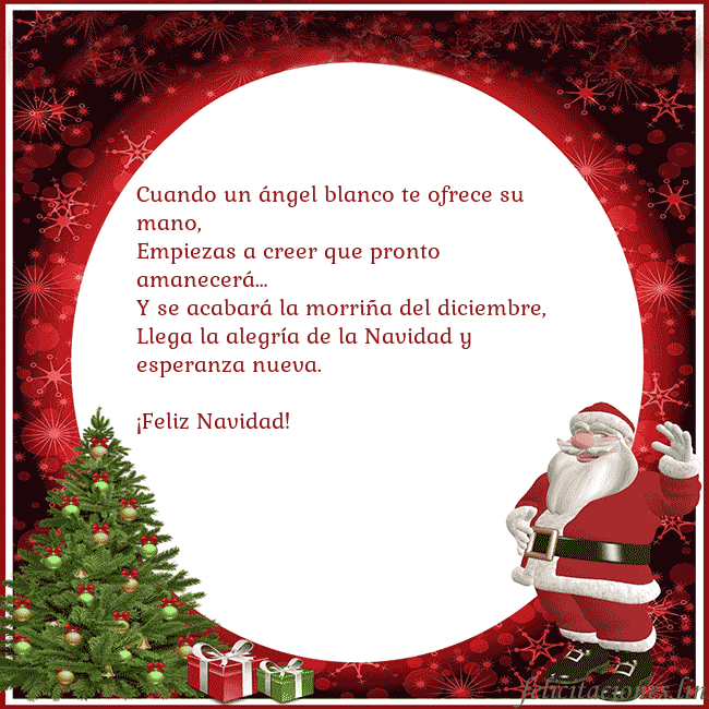 Tarjeta de felicitación con escarcha vieja y regalos Cuando un ángel blanco te ofrece su mano,
Empiezas Tarjeta de felicitación con escarcha vieja y regalos