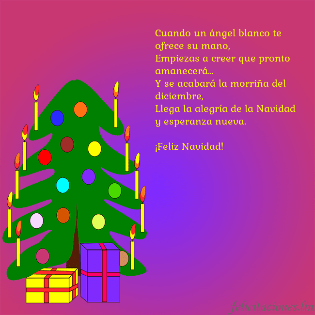 Tarjeta de felicitación brillante con un árbol de Navidad pintado Cuando un ángel blanco te ofrece su mano,
Empiezas Tarjeta de felicitación brillante con un árbol de Navidad pintado