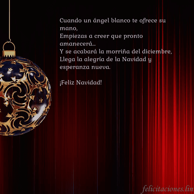 Tarjeta roja con un lujoso juguete de árbol de Navidad Cuando un ángel blanco te ofrece su mano,
Empiezas Tarjeta roja con un lujoso juguete de árbol de Navidad
