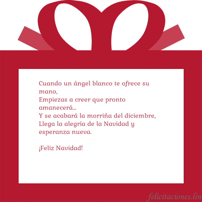 Tarjeta de felicitación - un regalo rojo Cuando un ángel blanco te ofrece su mano,
Empiezas Tarjeta de felicitación - un regalo rojo