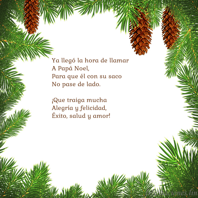 Tarjeta con conos de abeto